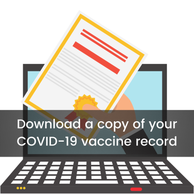 Download vaccine record icon
